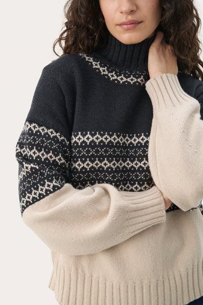 Part Two Pinar Knitwear, Navy Jacquard