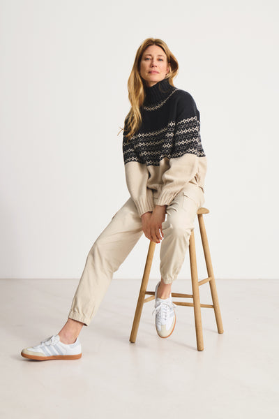 Part Two Pinar Knitwear, Navy Jacquard