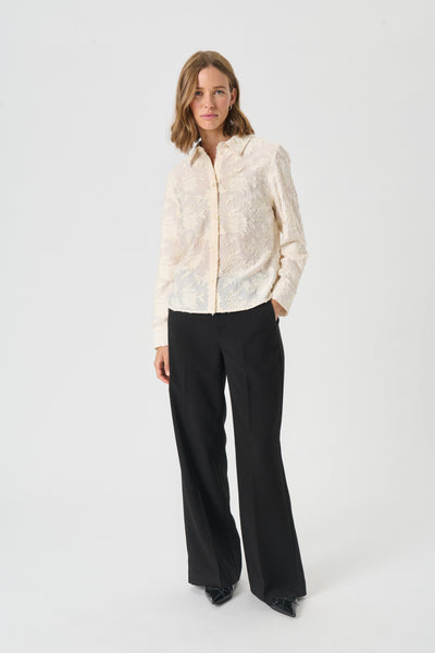 Part Two Vilya Shirt, Cream Embossed