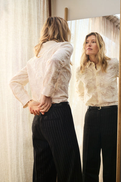 Part Two Vilya Shirt, Cream Embossed