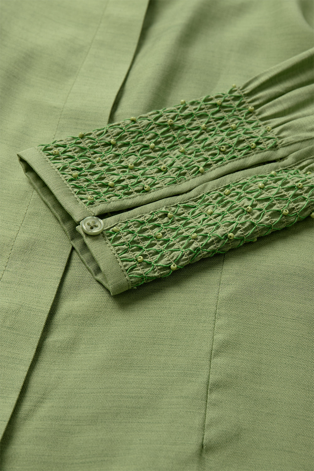 Pieszak Viola Beaded Shirt, Stunning Green