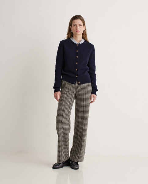 Yerse Cashmere Blend Cardigan, Navy