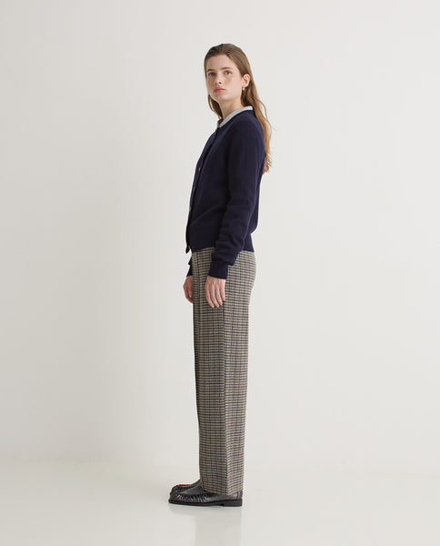 Yerse Cashmere Blend Cardigan, Navy