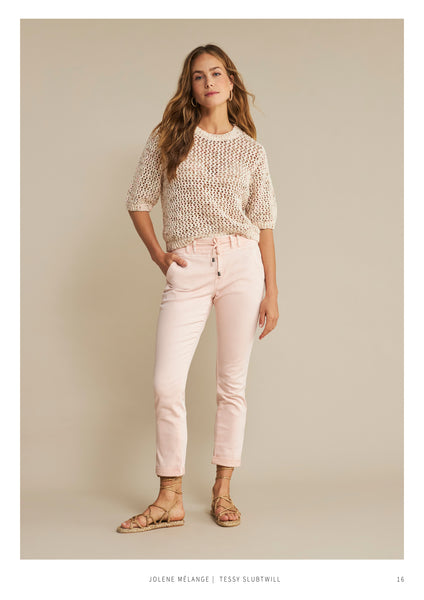 Red Button Tessy Cropped Jeans, Tea Green