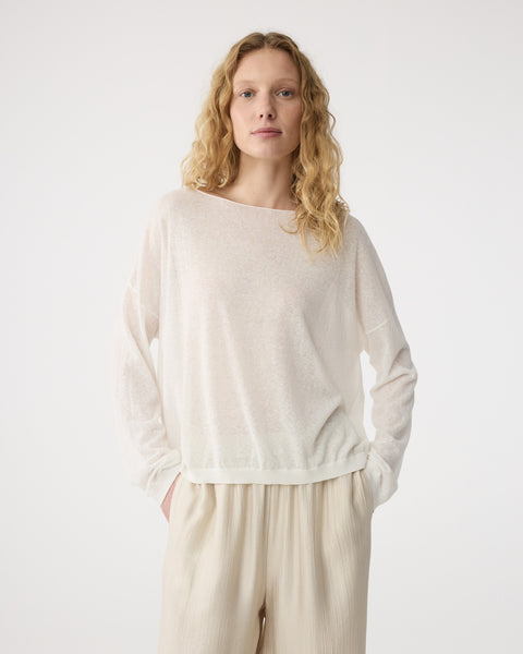 Knit-Ted Gill Linen Blend Knit, White