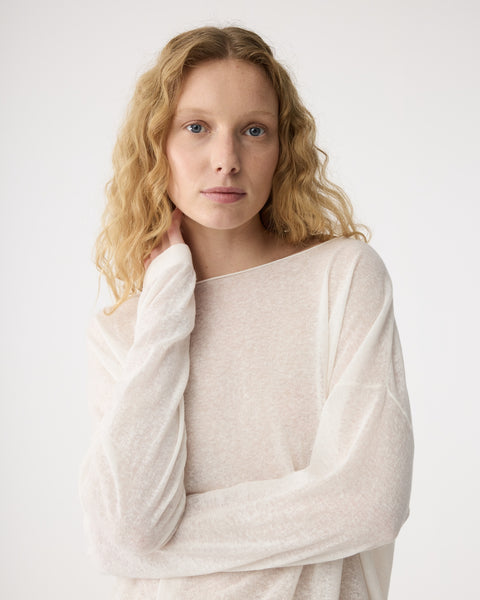 Knit-Ted Gill Linen Blend Knit, White