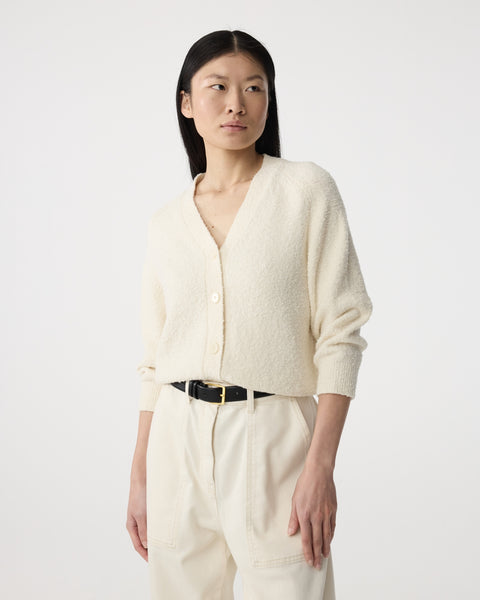 Knit-Ted Veronica Cotton Cardigan, Ivory