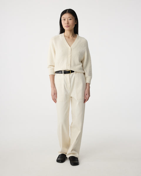 Knit-Ted Veronica Cotton Cardigan, Ivory