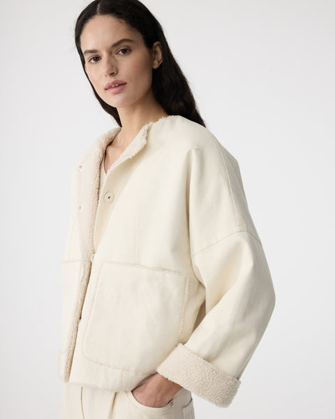 Knit-Ted Summer Jacket, Ivory - Flax In Bloom