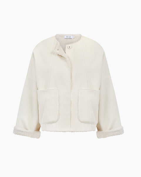 Knit-Ted Summer Jacket, Ivory - Flax In Bloom