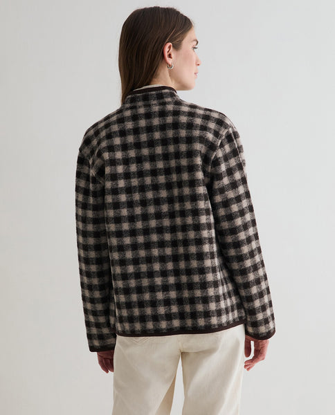 Yerse Boiled Wool Jacket, Check