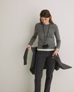Yerse T-Shirt, Grey and cream