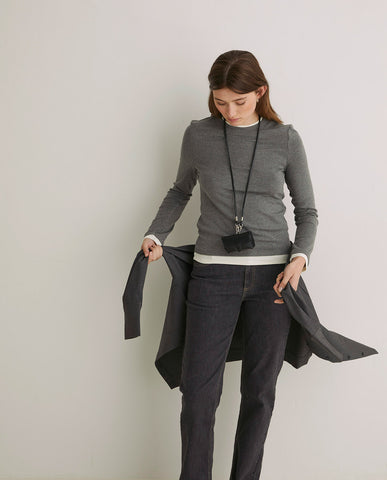 Yerse T-Shirt, Grey and cream