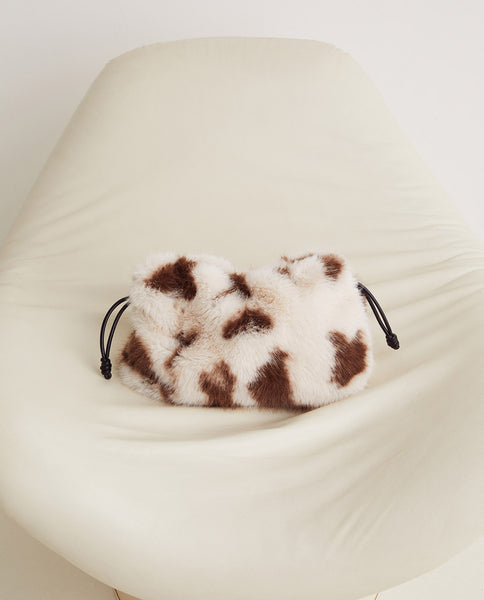 Yerse Teddy Pocket, Cow Print
