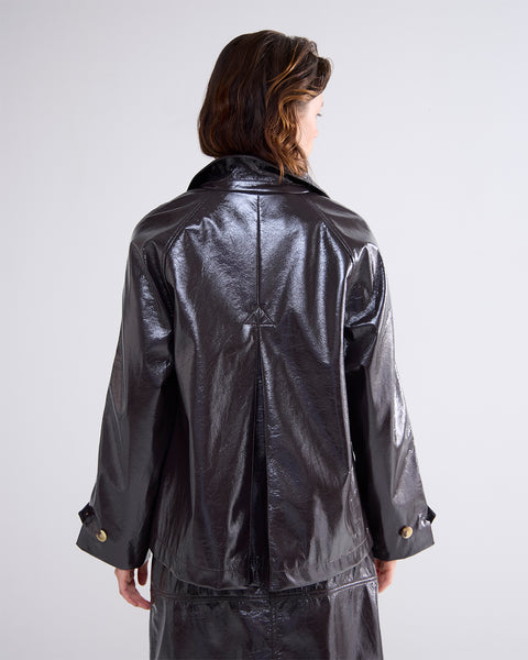 Summum Faux Leather Jacket, Chocolate