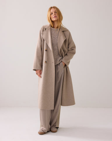 SUMMUM Classic Wool Coat,  Funghi