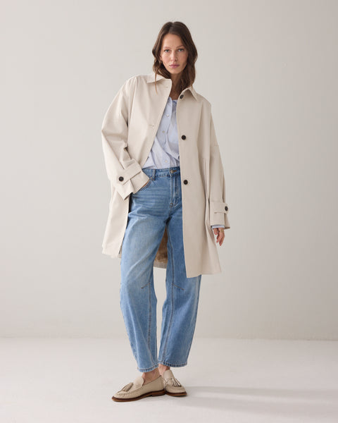 SUMMUM Oversized Coat, Ivory