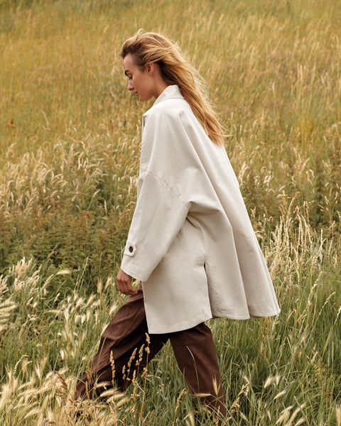 SUMMUM Oversized Coat, Ivory