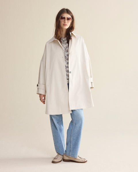 SUMMUM Oversized Coat, Ivory