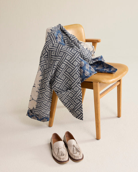 SUMMUM Reversible Jacquard Jacket, Midnight Blue