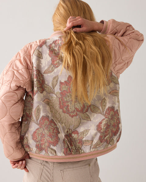 SUMMUM Jacquard Jacket, Rose Mix - Flax In Bloom