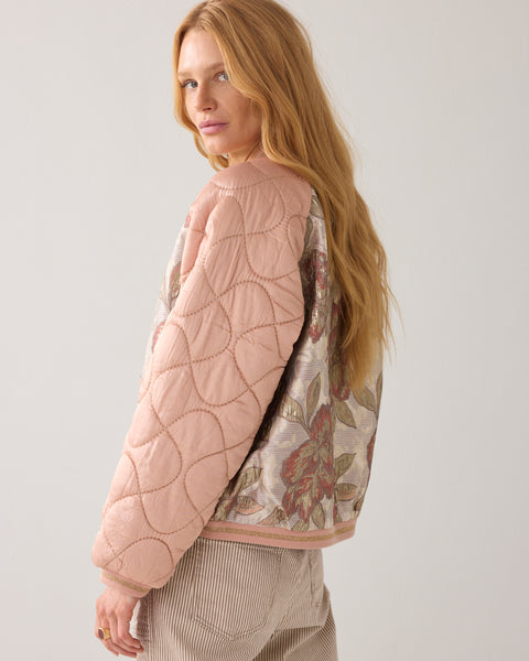 SUMMUM Jacquard Jacket, Rose Mix - Flax In Bloom