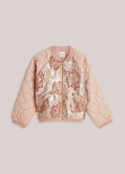 SUMMUM Jacquard Jacket, Rose Mix - Flax In Bloom