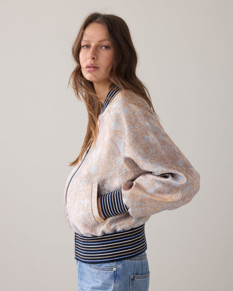 SUMMUM Jacquard Jacket, Soft Blue