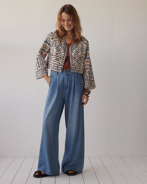 SUMMUM Embroidered Geo Jacket, Multicolour