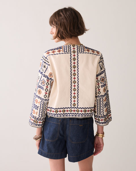 SUMMUM Embroidered Geo Jacket, Multicolour
