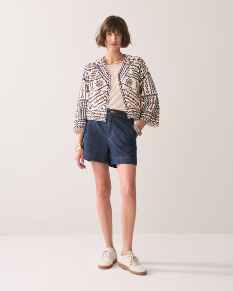 SUMMUM Embroidered Geo Jacket, Multicolour