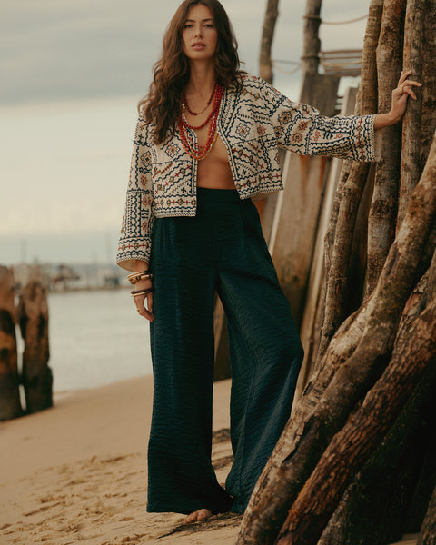 SUMMUM Embroidered Geo Jacket, Multicolour