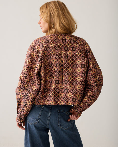 SUMMUM Jacquard Jacket, Dark Burgundy