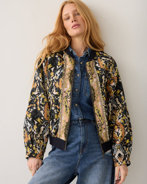 SUMMUM Jacquard Bomber, Multicolour