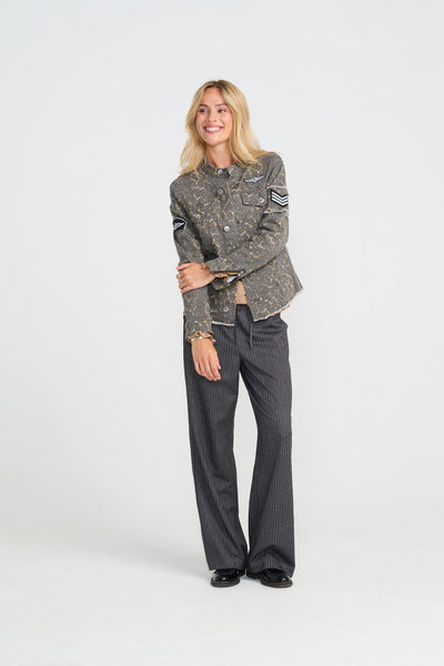 Costa Mani Foxy Leopard Jacket, Grey