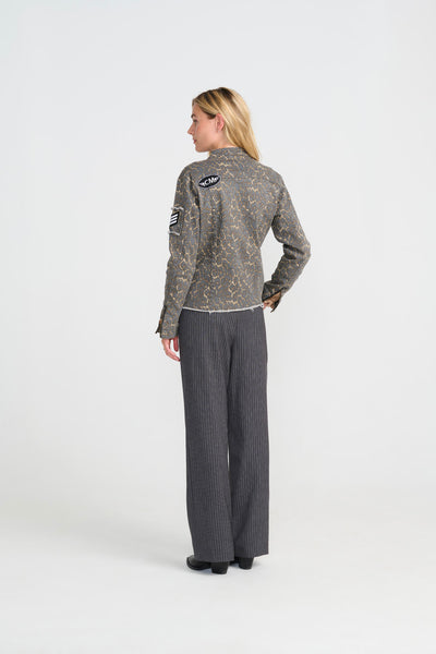 Costa Mani Foxy Leopard Jacket, Grey