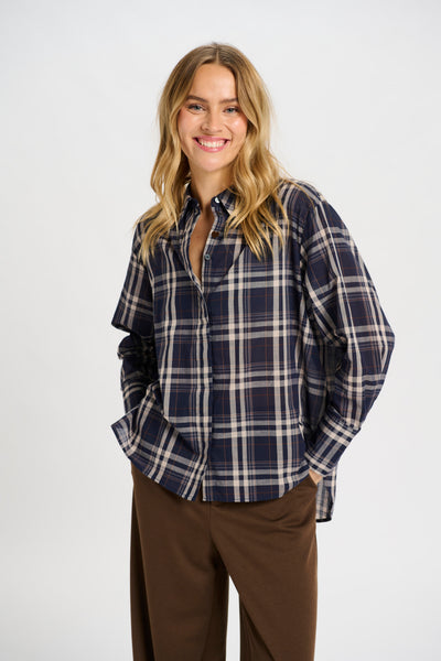 Costa Mani Marete Shirt, Blue Check