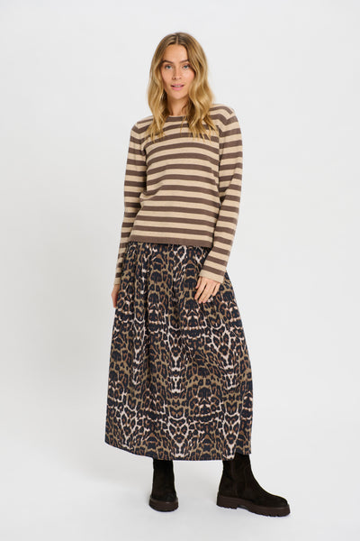 Costa Mani Allie Pullover, Chocolate Stripe