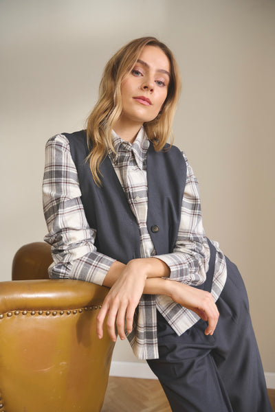 Costa Mani Check Shirt, Blue