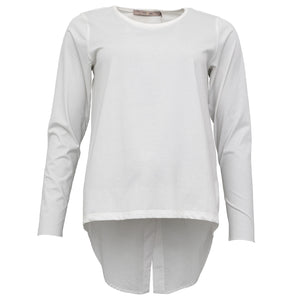 Costa Mani Missy Long Sleeved Top, Bright White