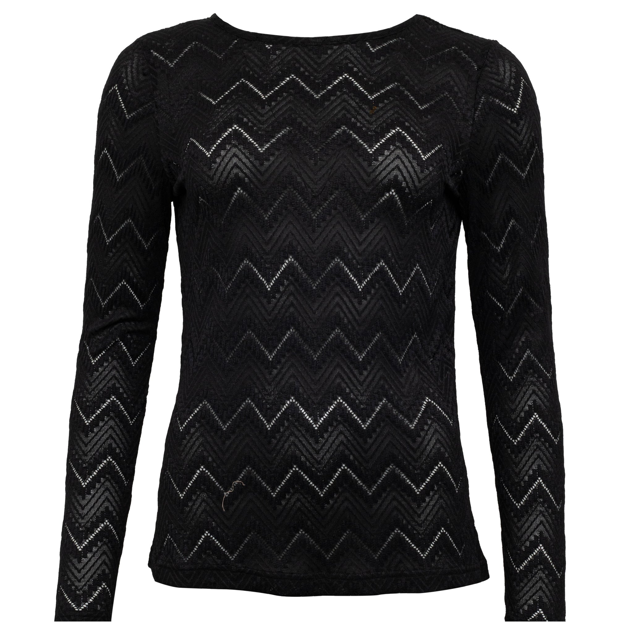 Costa Mani Zig Zag Top, Black