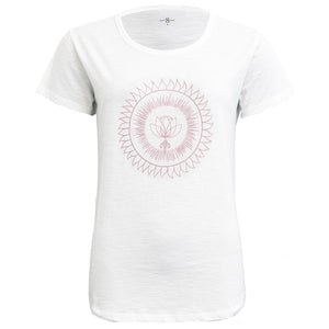 Costa Mani Preston T-Shirt, White & Dusty Rose