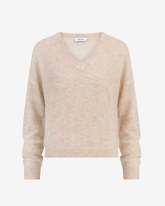 Knit-Ted Astrid Pullover, Sand - Flax In Bloom