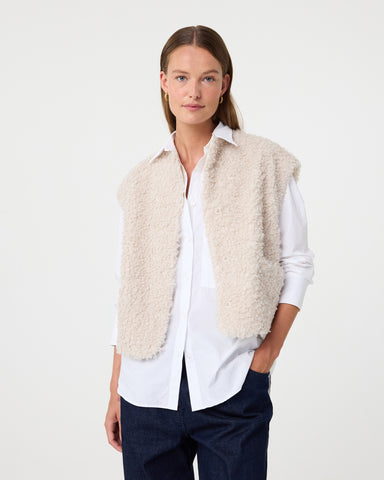 Knit-Ted Joshie Gilet, Cream