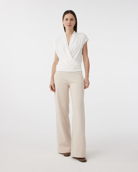 Knit-Ted Flora Trouser, Cream