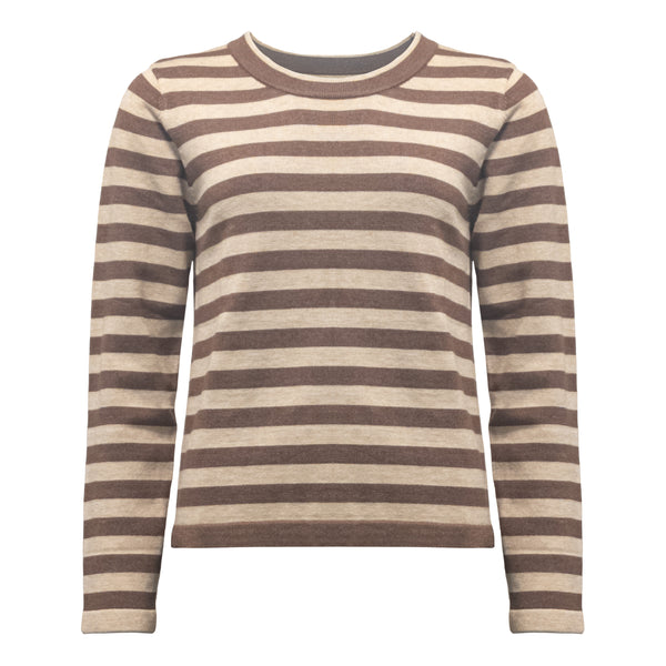 Costa Mani Allie Pullover, Chocolate Stripe