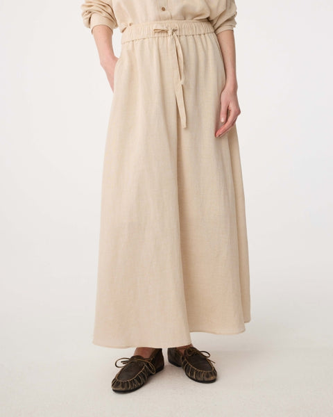 Knit-Ted Chris Linen blend Skirt, Sand