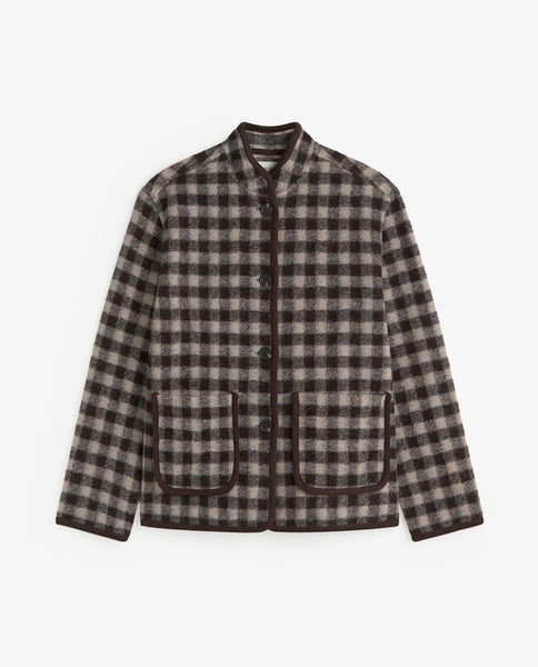 Yerse Boiled Wool Jacket, Check