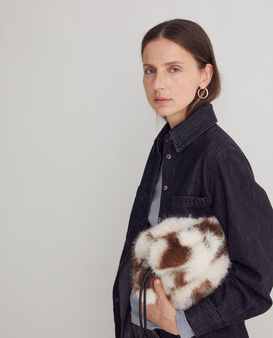 Yerse Teddy Pocket, Cow Print
