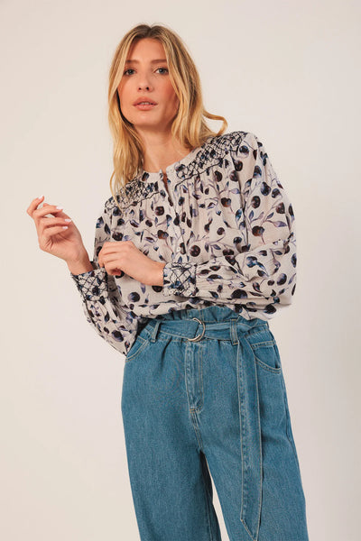 Indi and Cold Blouse, Night Print